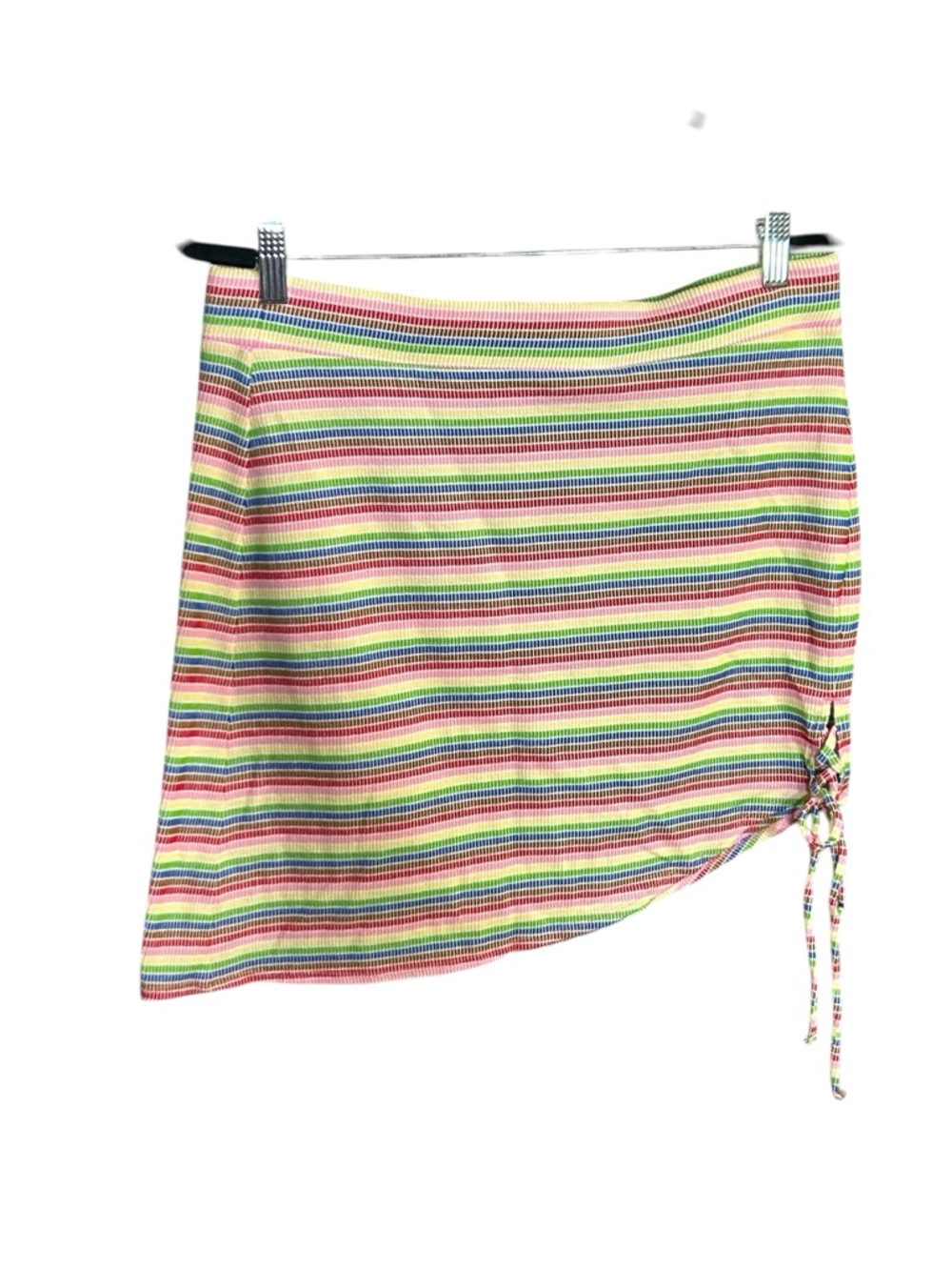 Target Pride Rainbow Striped Multicolor Mini Skirt with Side Drawstring